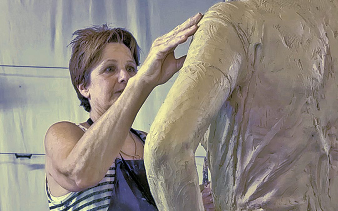 Working on clay, S Ryan project